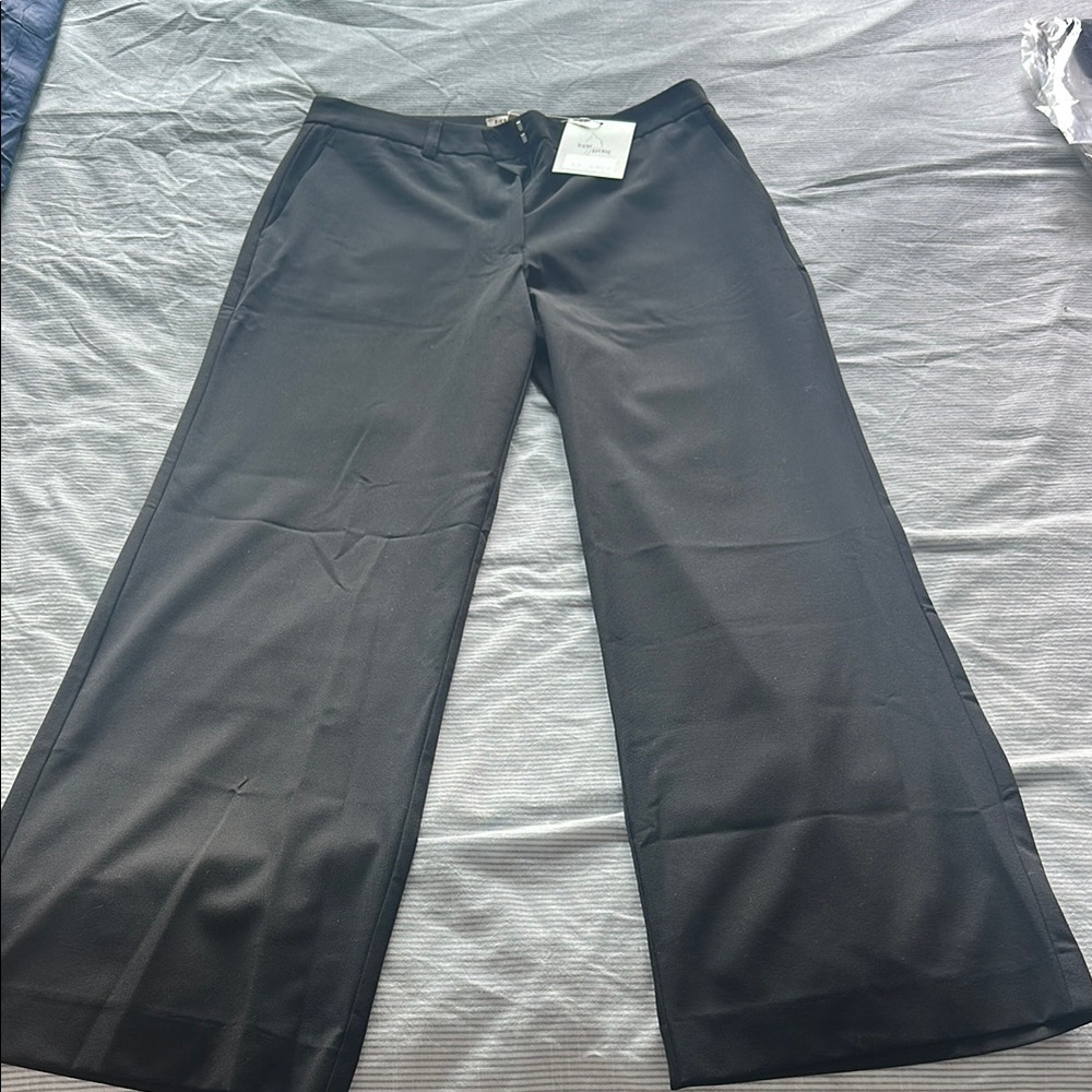 Djerf Avenue Charcoal Wide-Leg Trousers